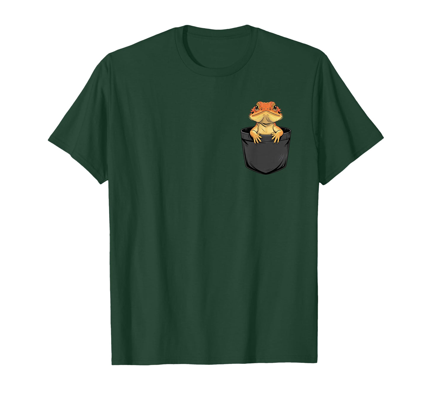 Bearded Dragon in Pocket Cute Reptile Lizard Owner Pet Lover T-Shirt