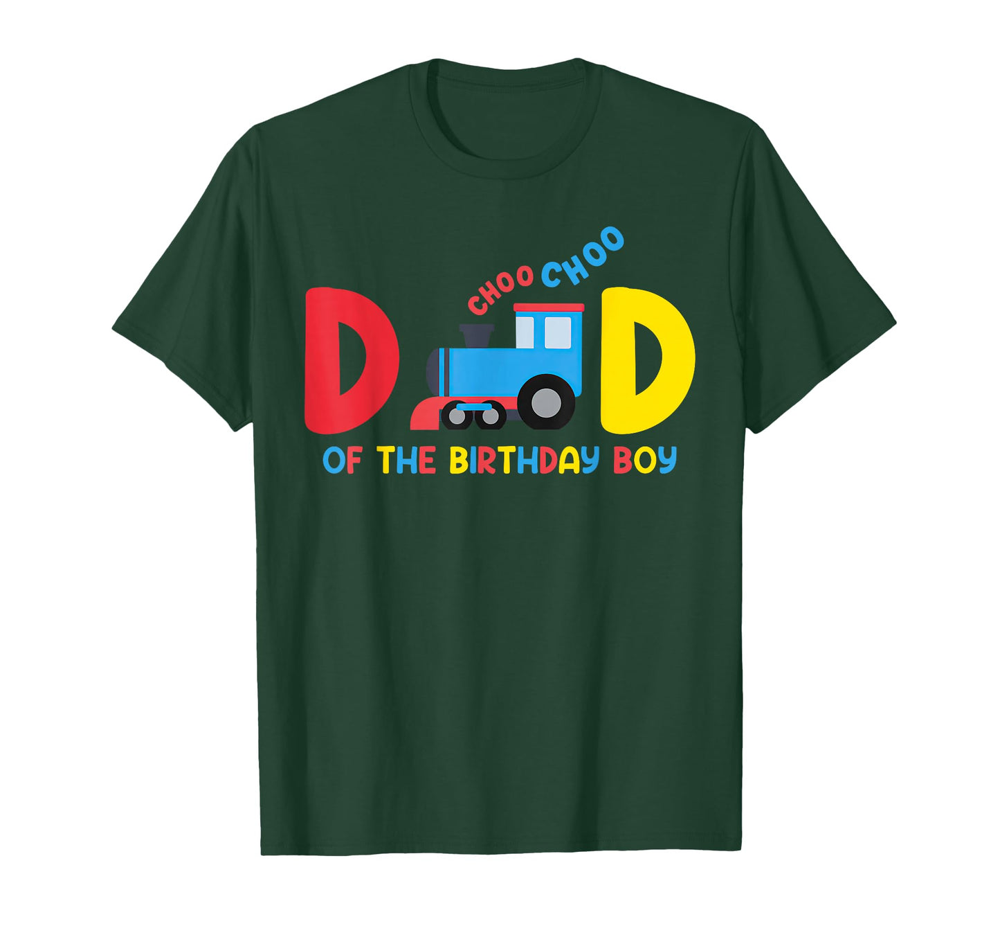 Dad Of The Birthday Boy Choo Choo Train Family Matching T-Shirt