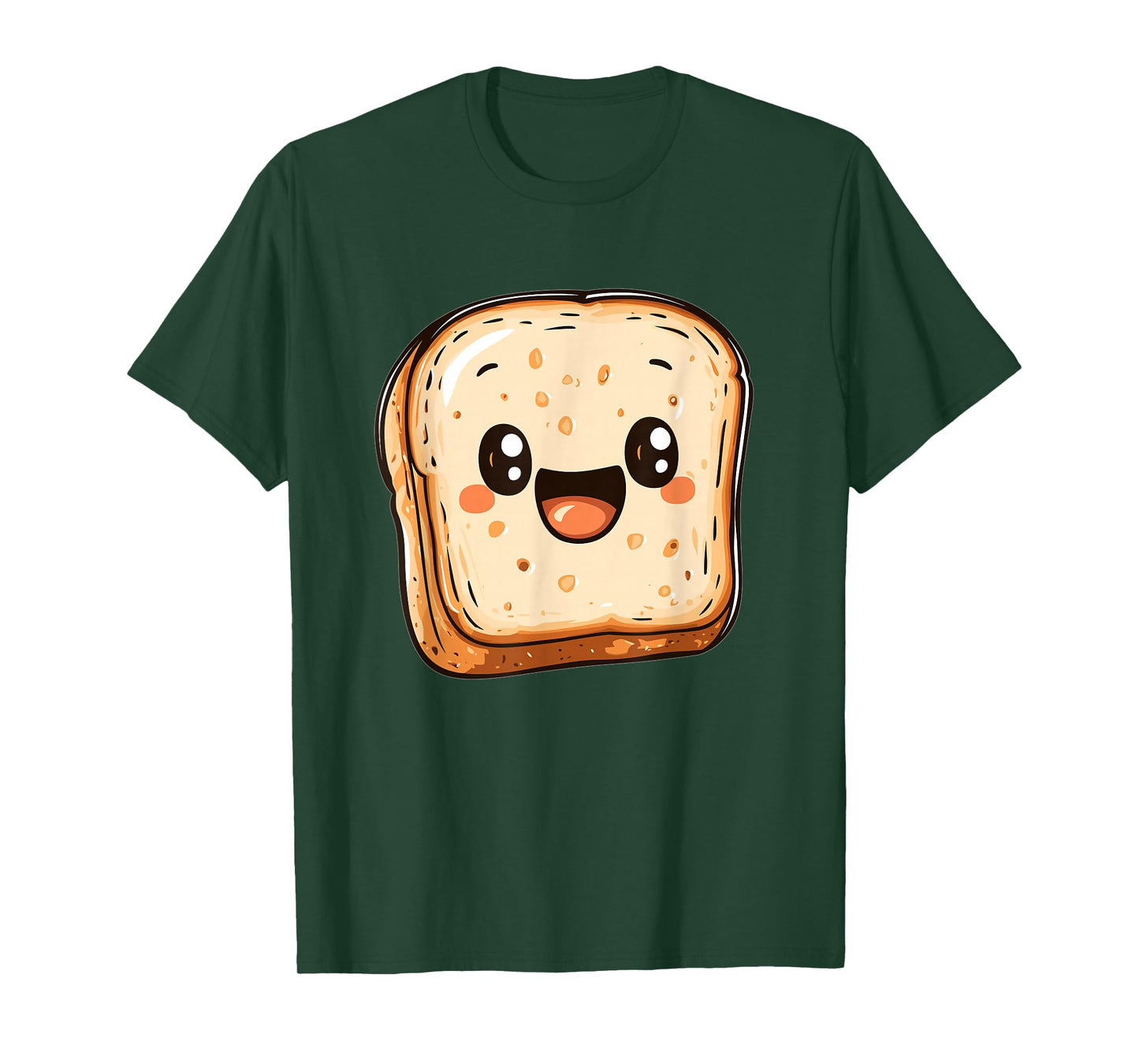 Happy Bread Slice Cartoon Smiling Toast T-Shirt