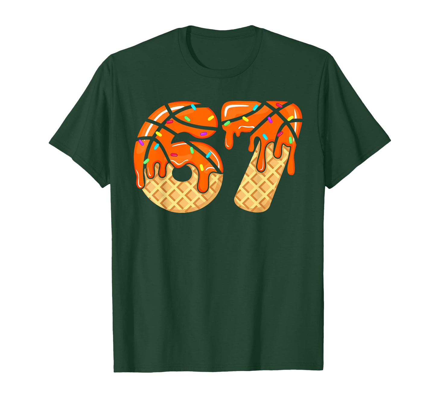 Basketball 67 Ice Cream Drip 6 7 Six Seven Meme Sport Player T-Shirt