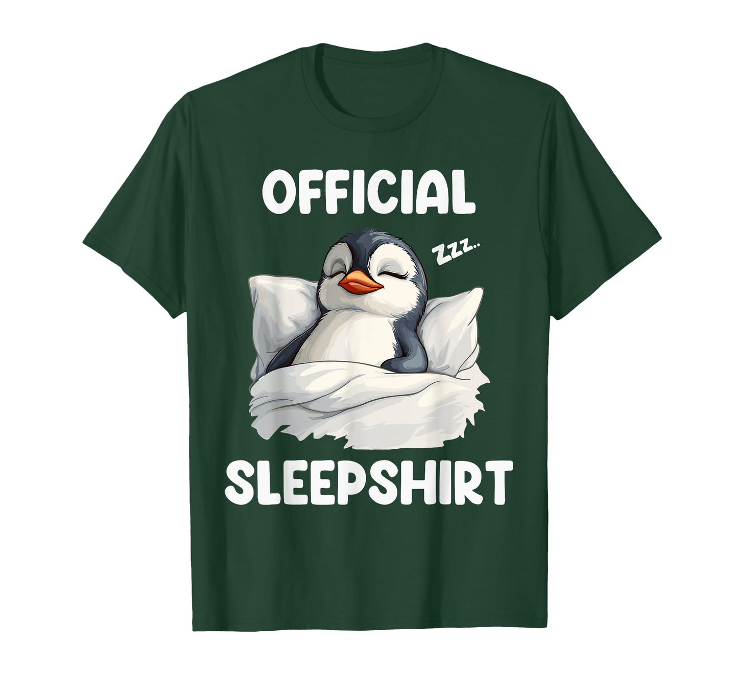 Official Sleepshirt Sleeping Penguin Animal Lovers Pajama T-Shirt
