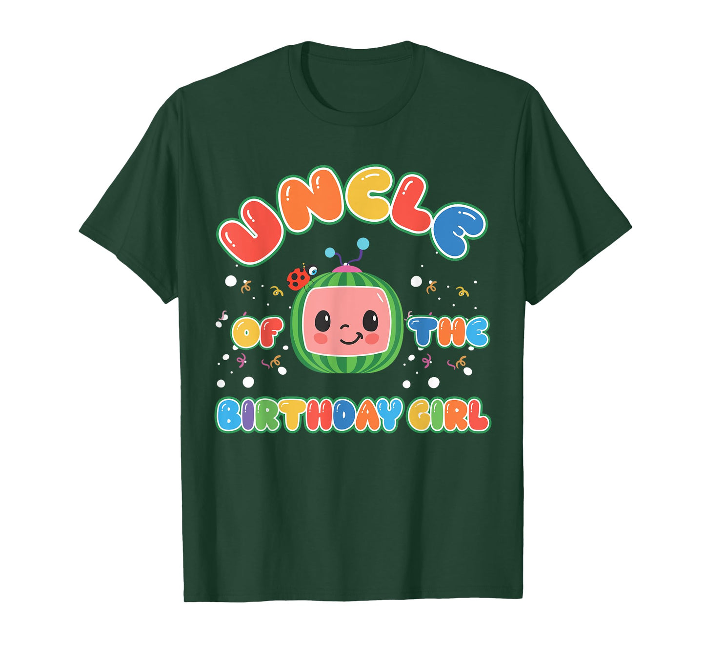 Uncle Of The Birthday Girl Melon Family Matching Funny T-Shirt