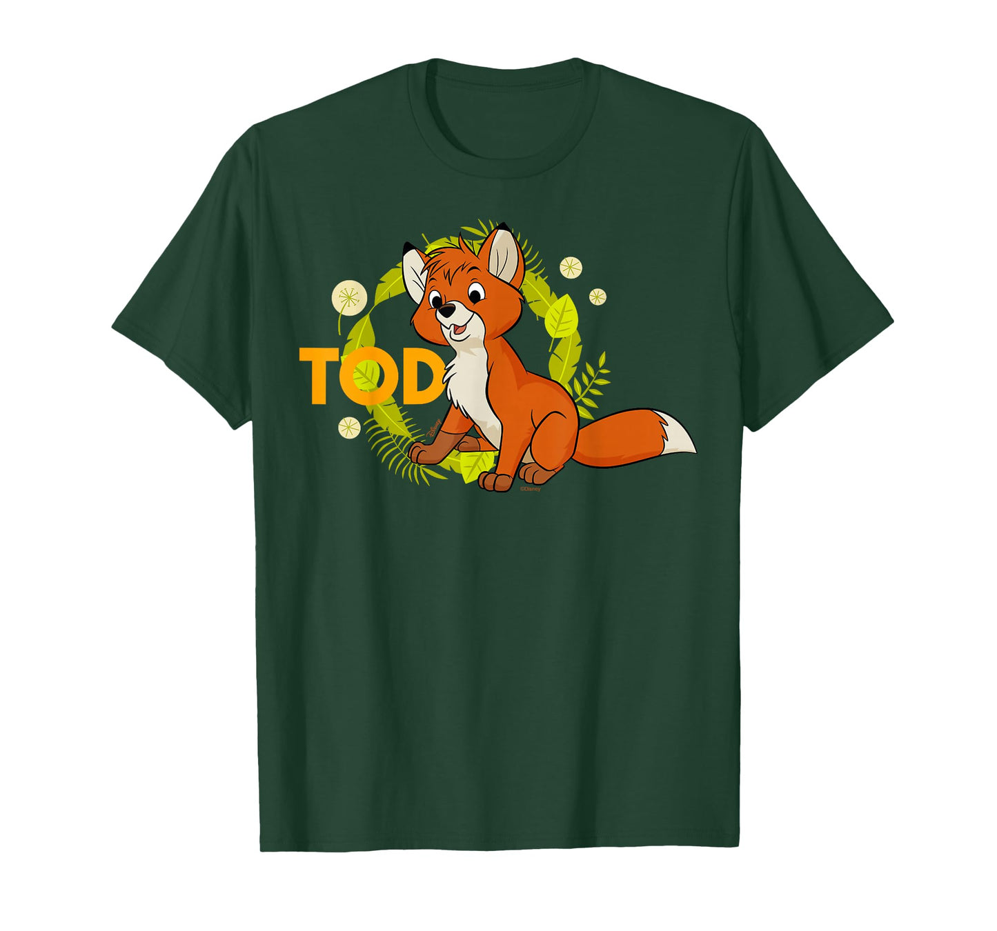 Disney The Fox and The Hound Tod Tropical Leaf Wreath T-Shirt