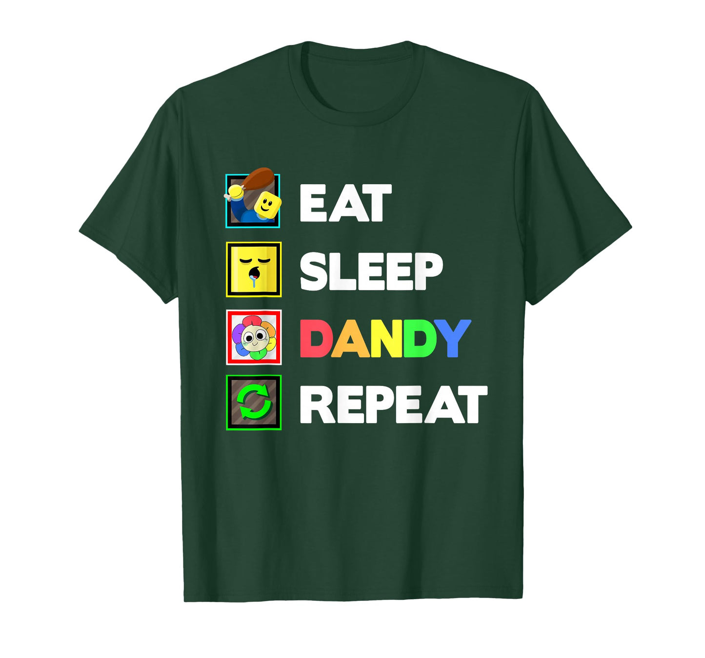 Eat Sleep Dandy Repeat Birthday Decoration Kids Boys Girls T-Shirt