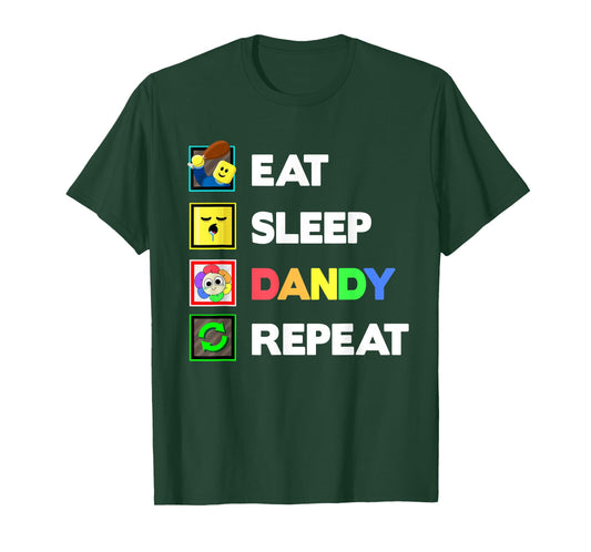 Eat Sleep Dandy Repeat Birthday Decoration Kids Boys Girls T-Shirt