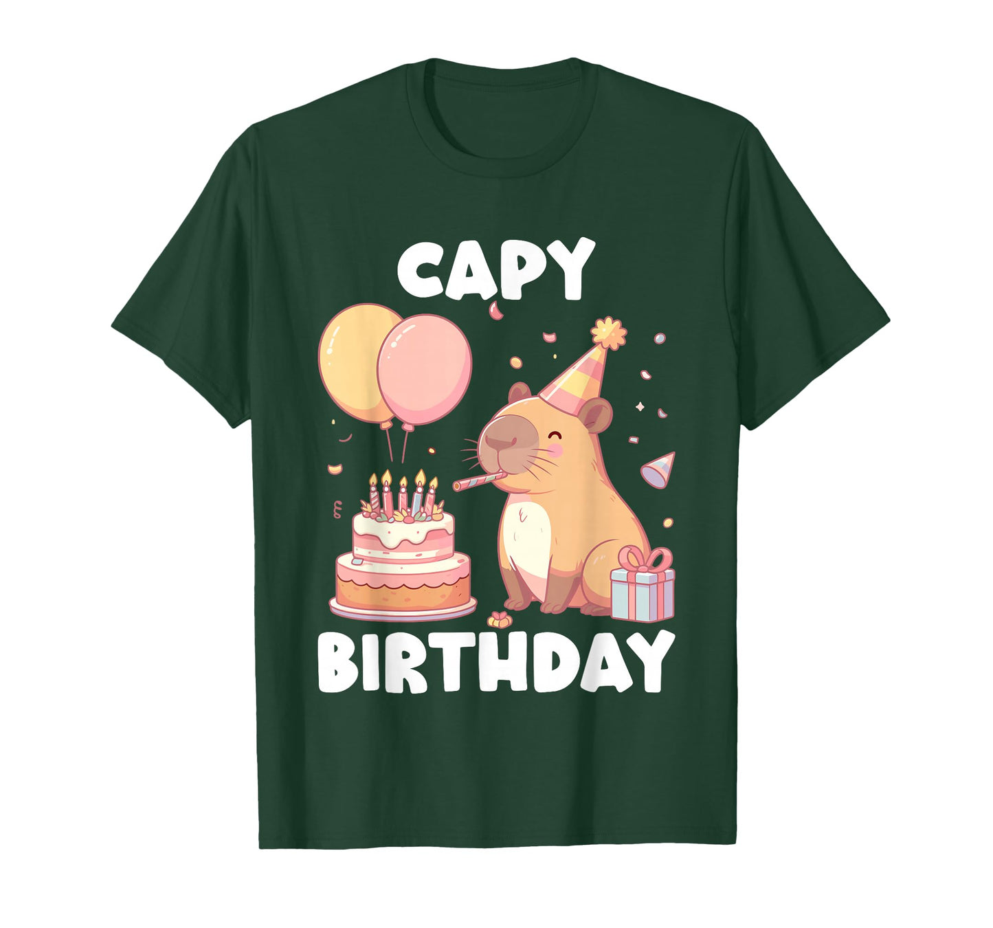 Capybara Capy Birthday Party T-Shirt