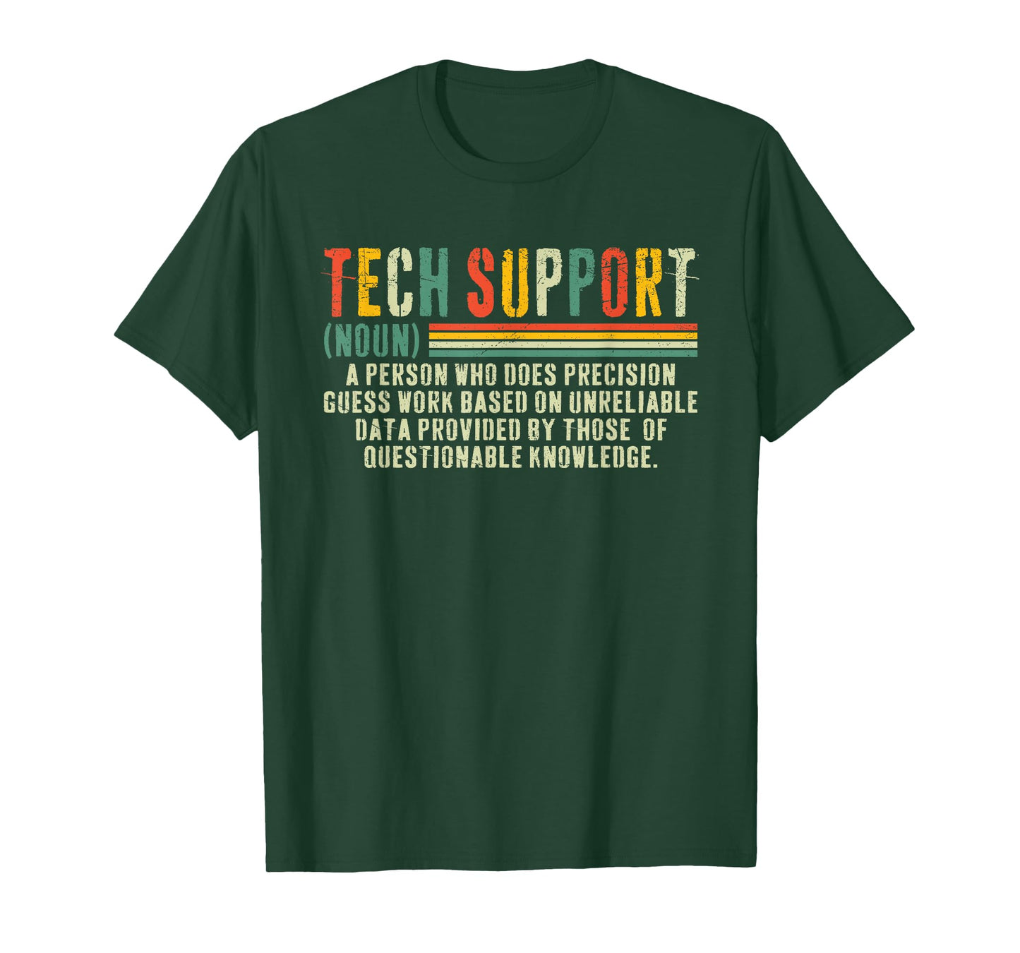 Funny Tech Support Cool Vintage Tech Support Definition T-Shirt