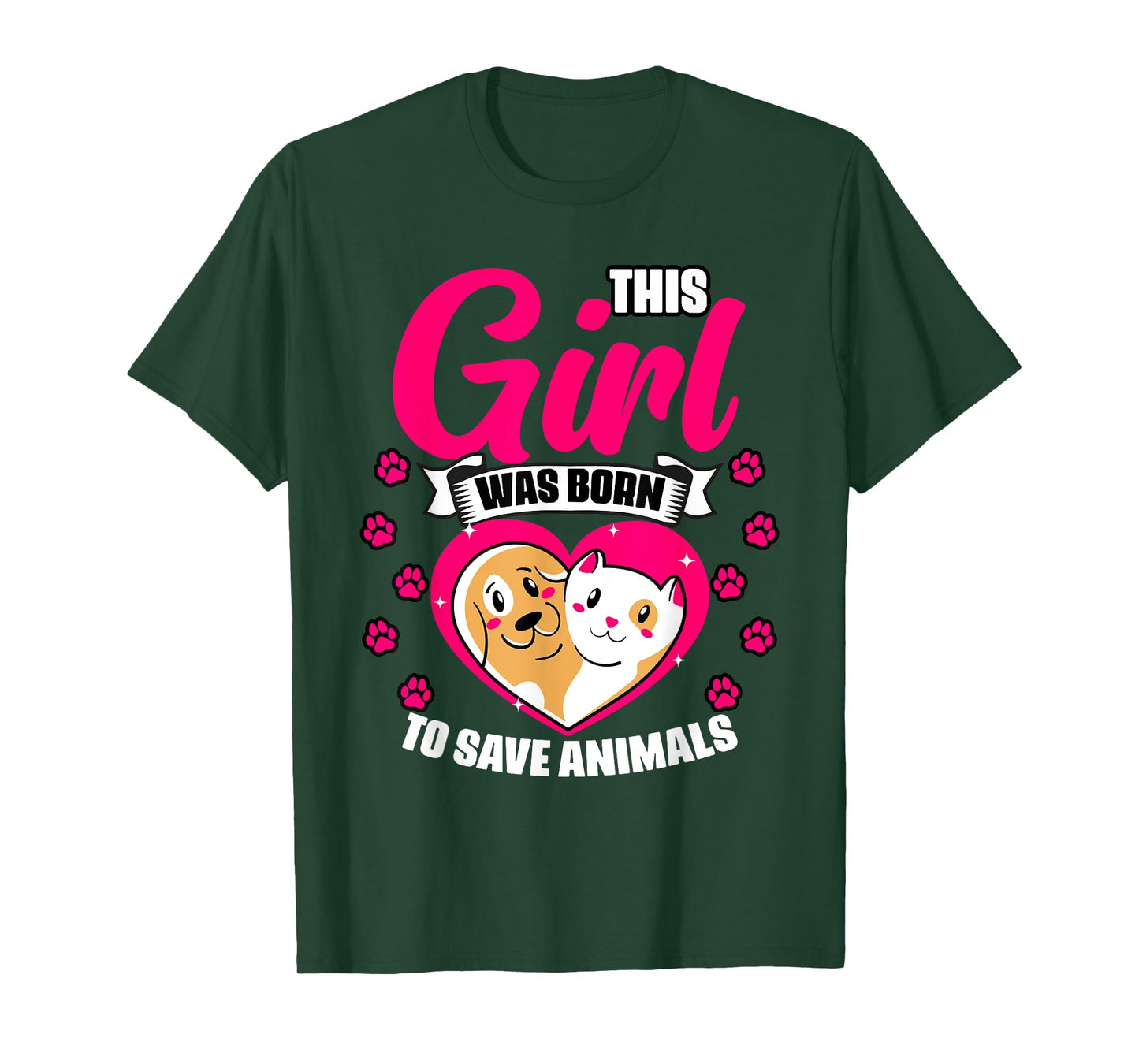 Awesome This Girl Was Born To Save Animals Veterinary Crew T-Shirt