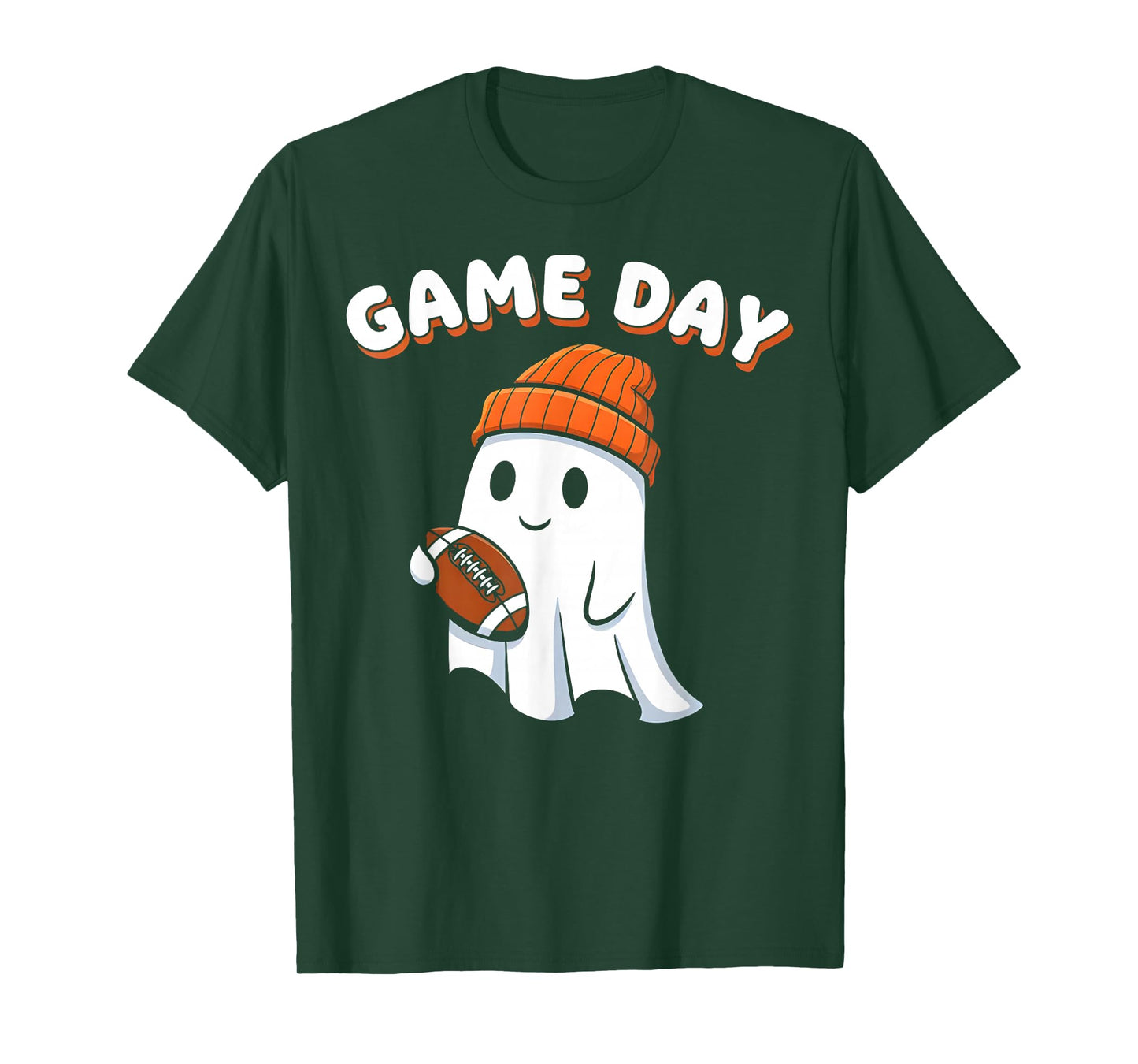 Football Game Day Ghost Halloween T-Shirt