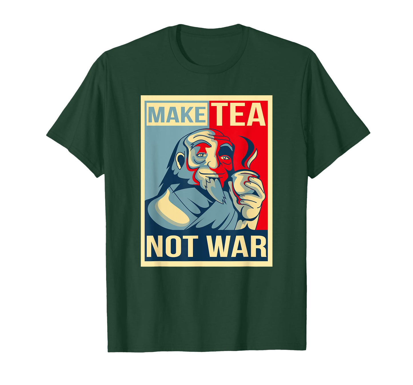 Make Tea Not War. Tealover Japanese Buddha Herbal Peace T-Shirt