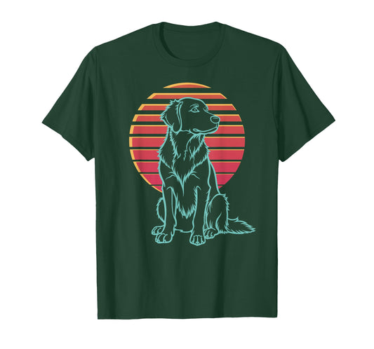 Golden Retriever Lover Dog Owner Retro Synthwave 80s T-Shirt
