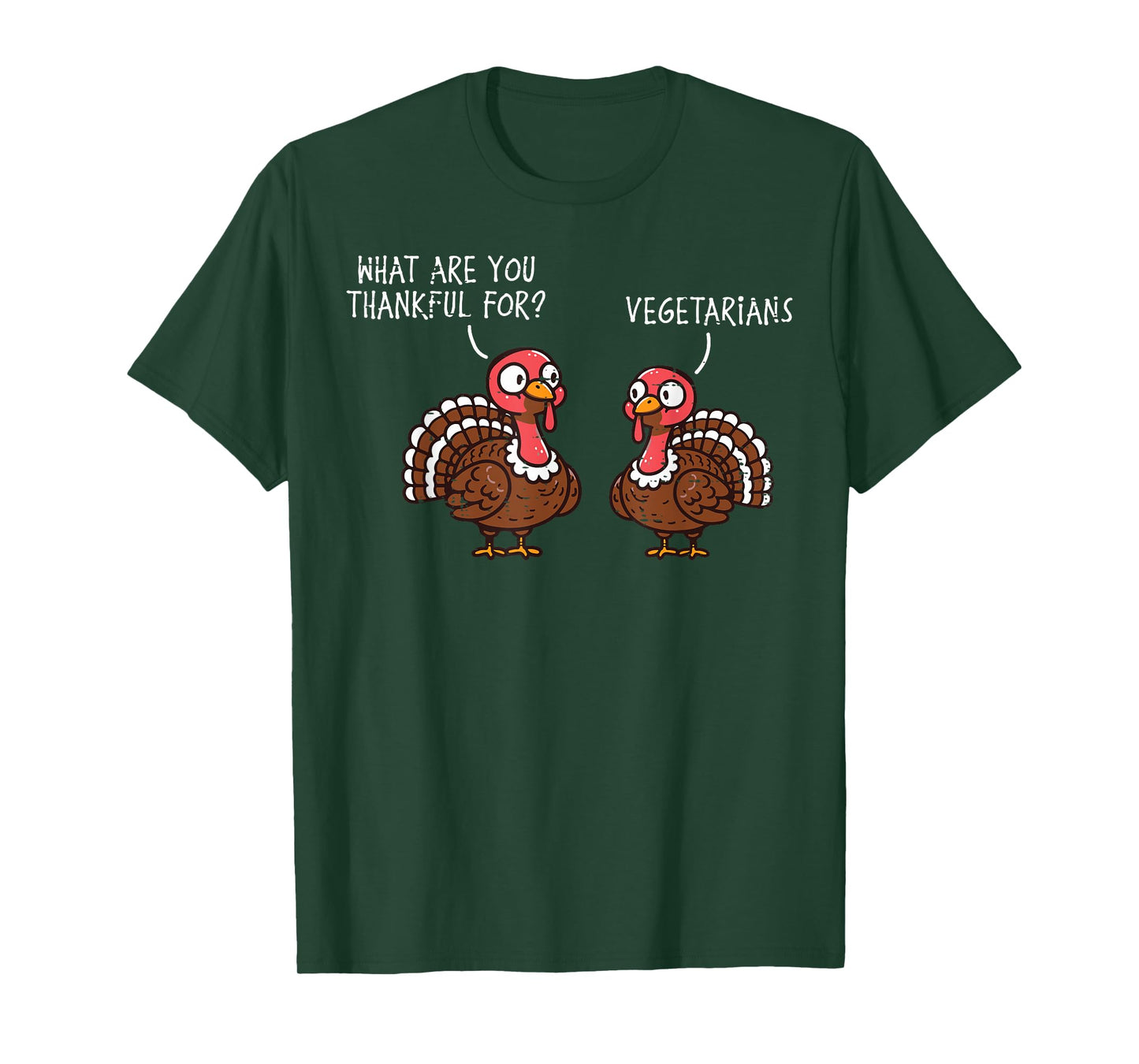 Turkey Thankful For Vegetarian Thanksgiving Men Women Kids T-Shirt