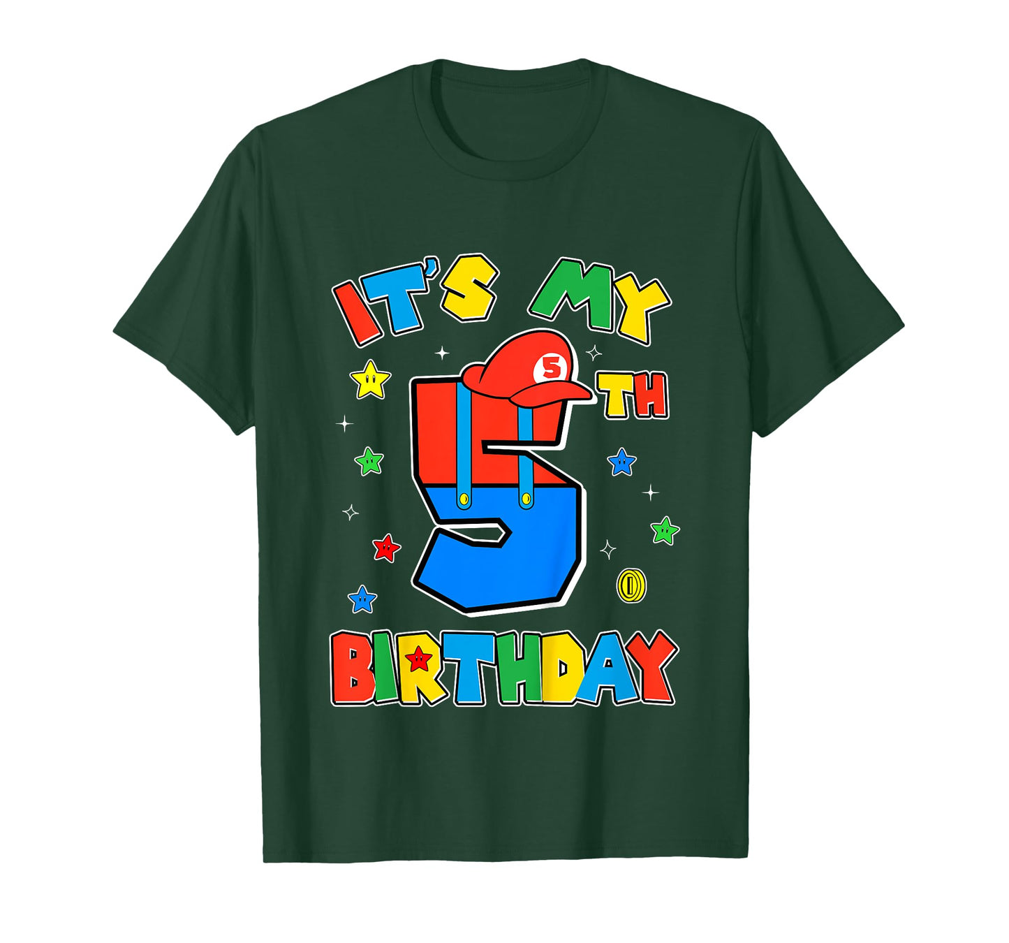 Kids 5th Birthday Boy Super Gamer Gaming Theme B-day Party Boys T-Shirt