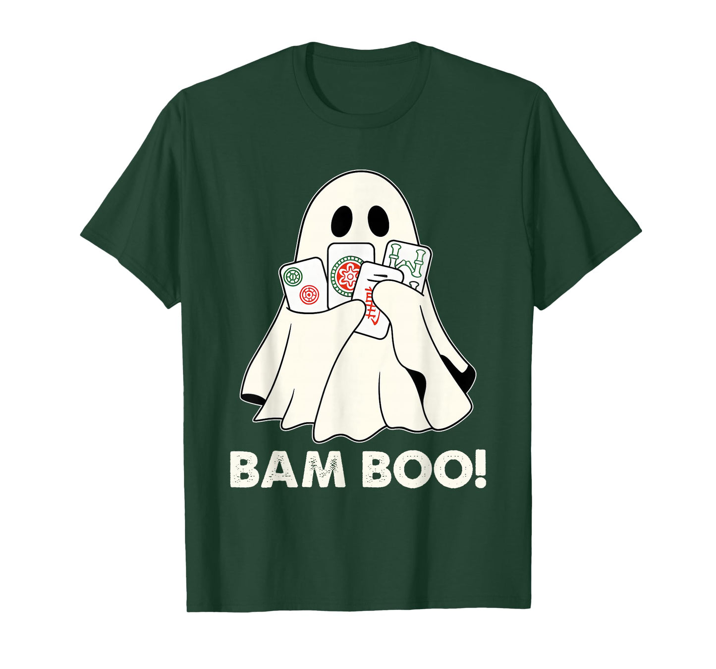 Bam Boo Halloween Ghost Mahjong Funny Costume Game Men Women T-Shirt