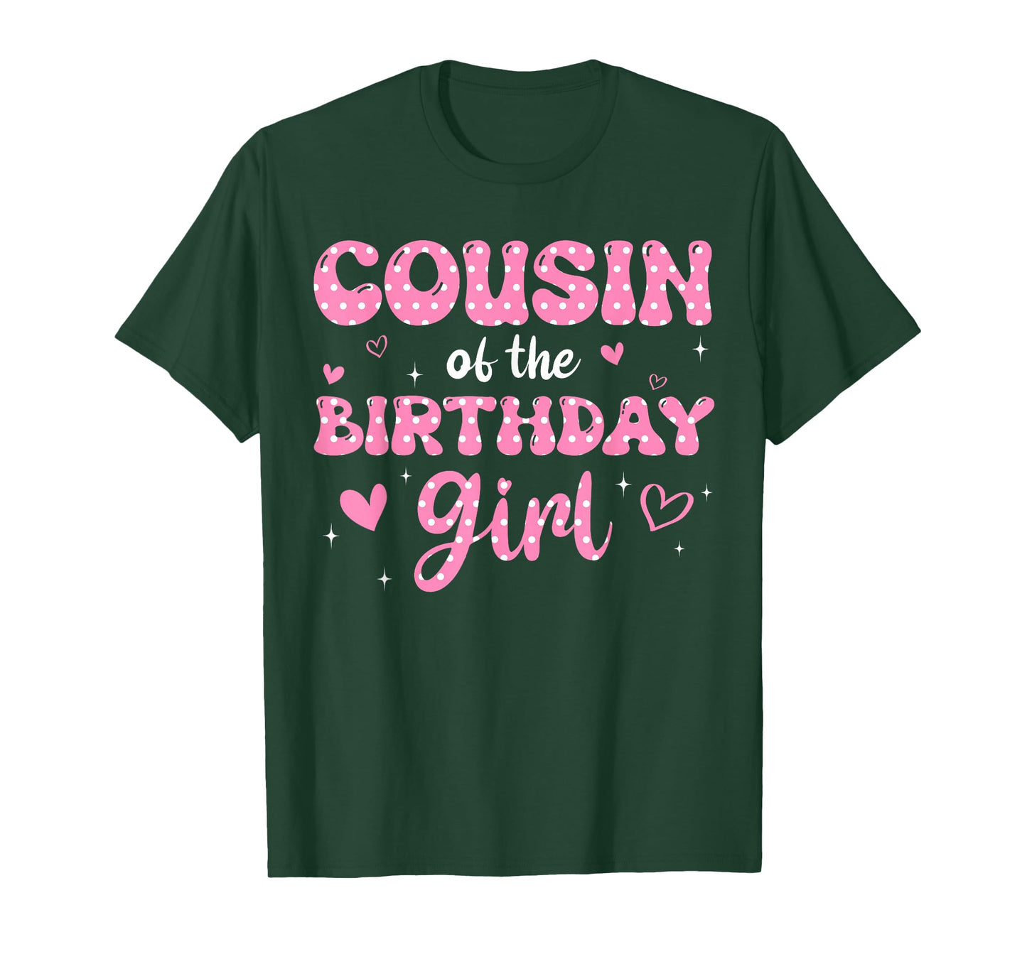 Cousin Of The Birthday Pink Girl Matching Family T-Shirt