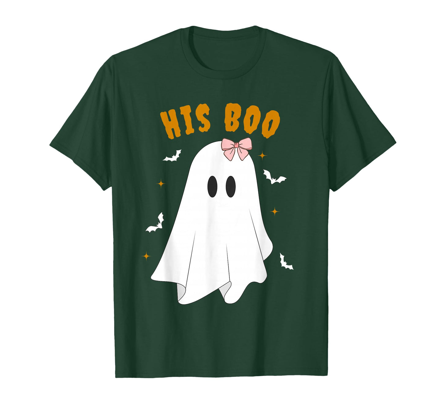 Her Boo & His Boo Funny Matching Halloween Pajama Couples T-Shirt
