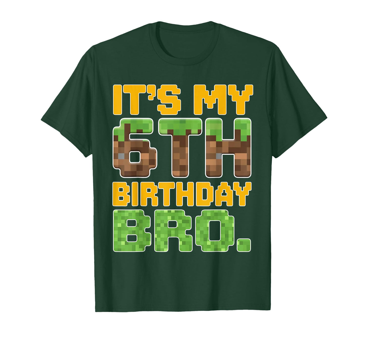 Funny Birthday Boy It's My 6th Birthday Video Game Pixel T-Shirt