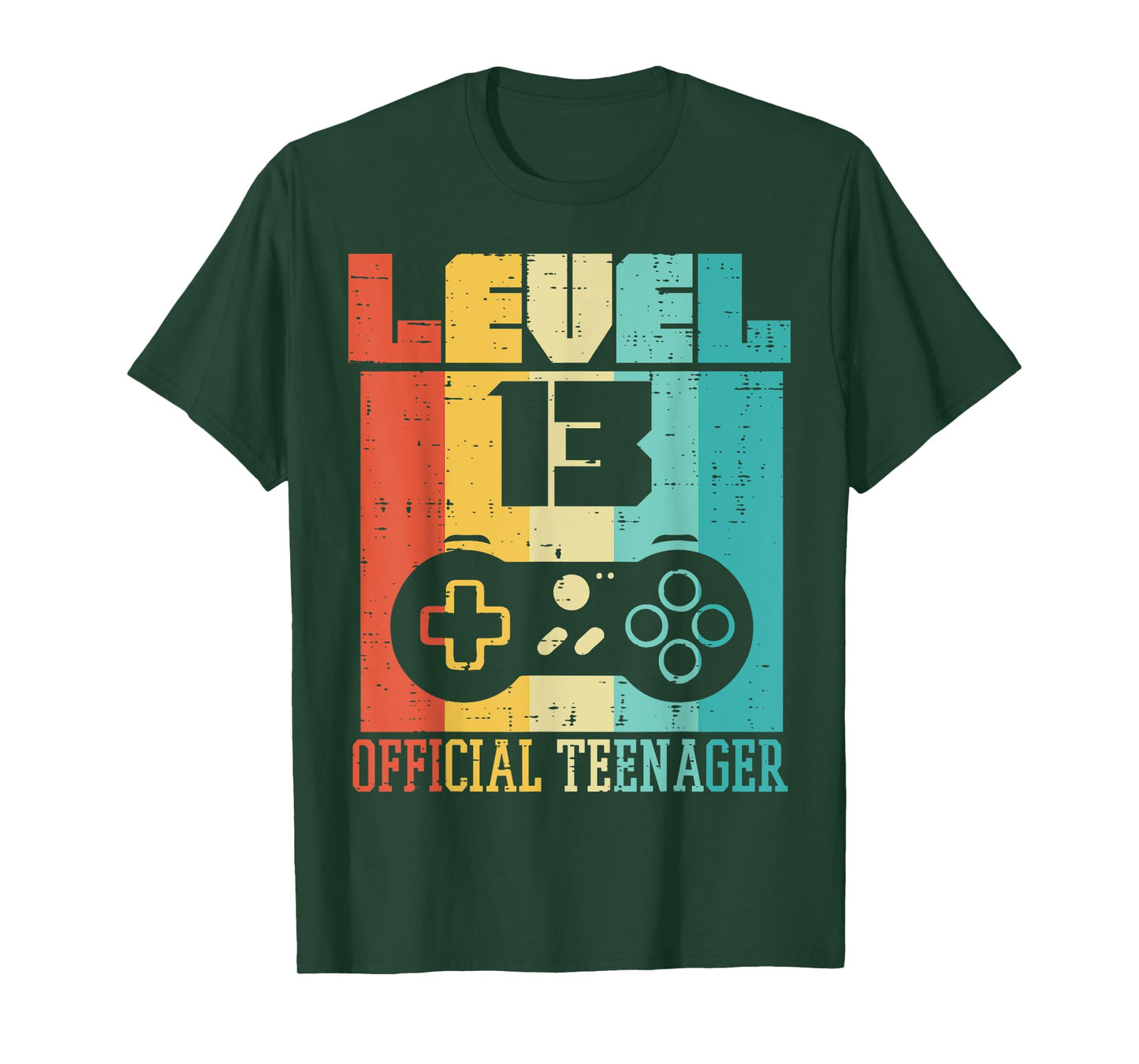 Level 13 Official Teenager Gamer Retro 13 Year Old Boys Teen T-Shirt