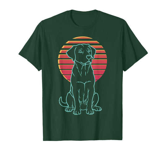Labrador Retriever Lover Dog Owner Retro Synthwave 80s T-Shirt