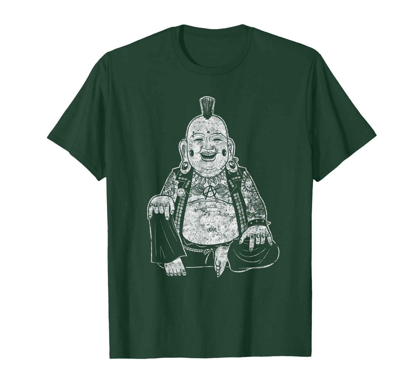 Funny sarcastic and Cool Punk Buddha Tattoos T-Shirt