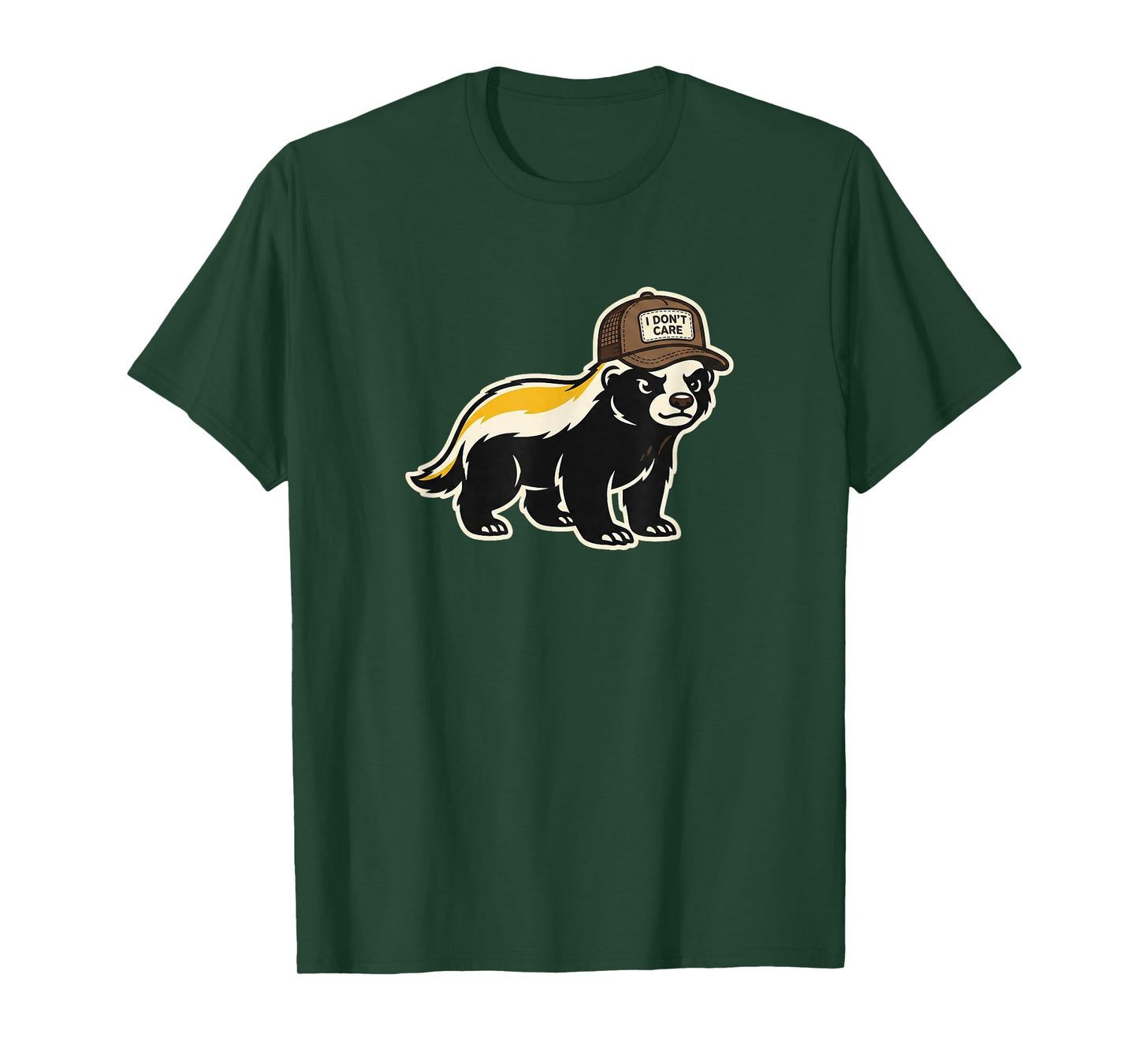 Honey Badger I Don't Care Trucker Funny Animal Art T-Shirt