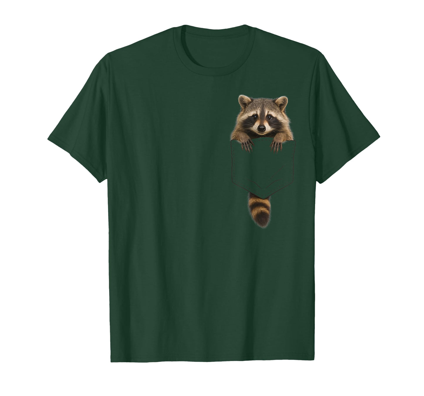 Cute Raccoon Pocket Funny Gifts For Men Women Kid T-Shirt