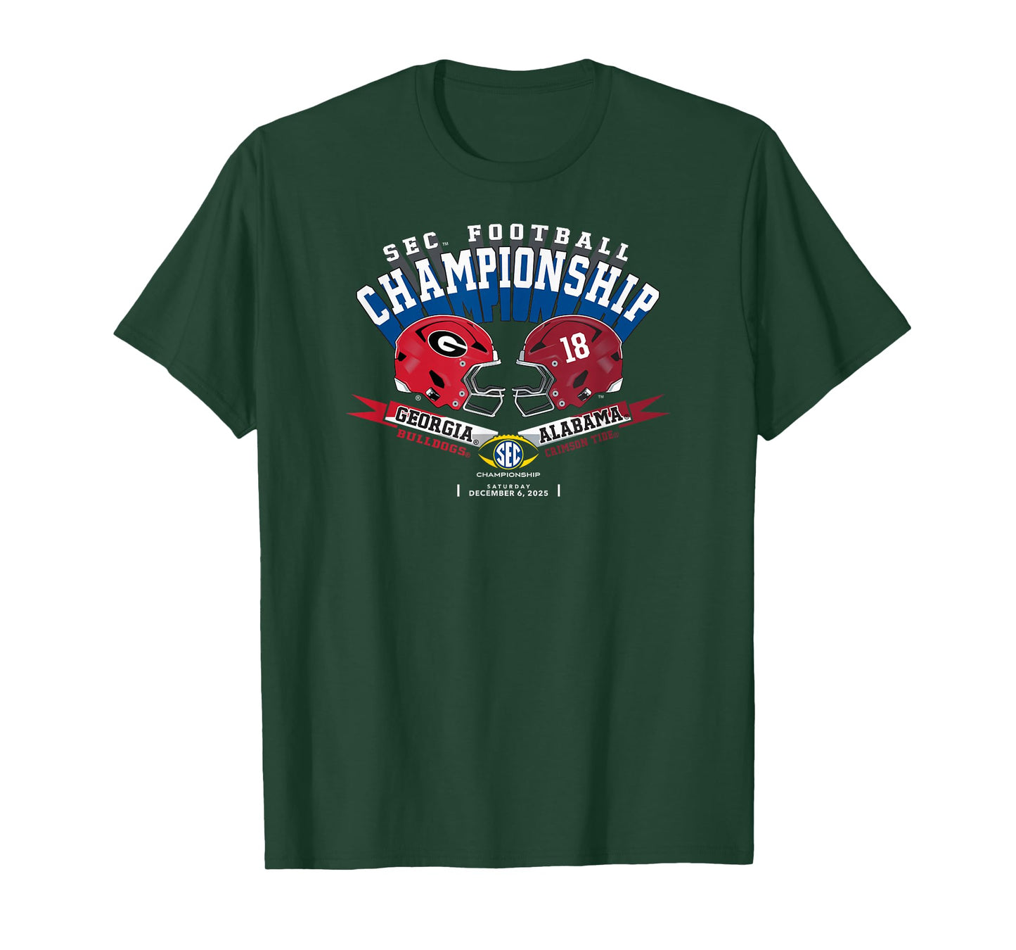 Georgia vs Alabama SEC Championship 2025 Football T-Shirt