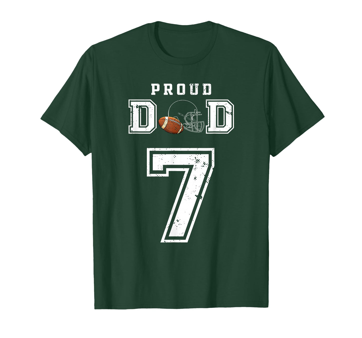 Custom Proud Football Dad Number 7 Personalized For Men T-Shirt