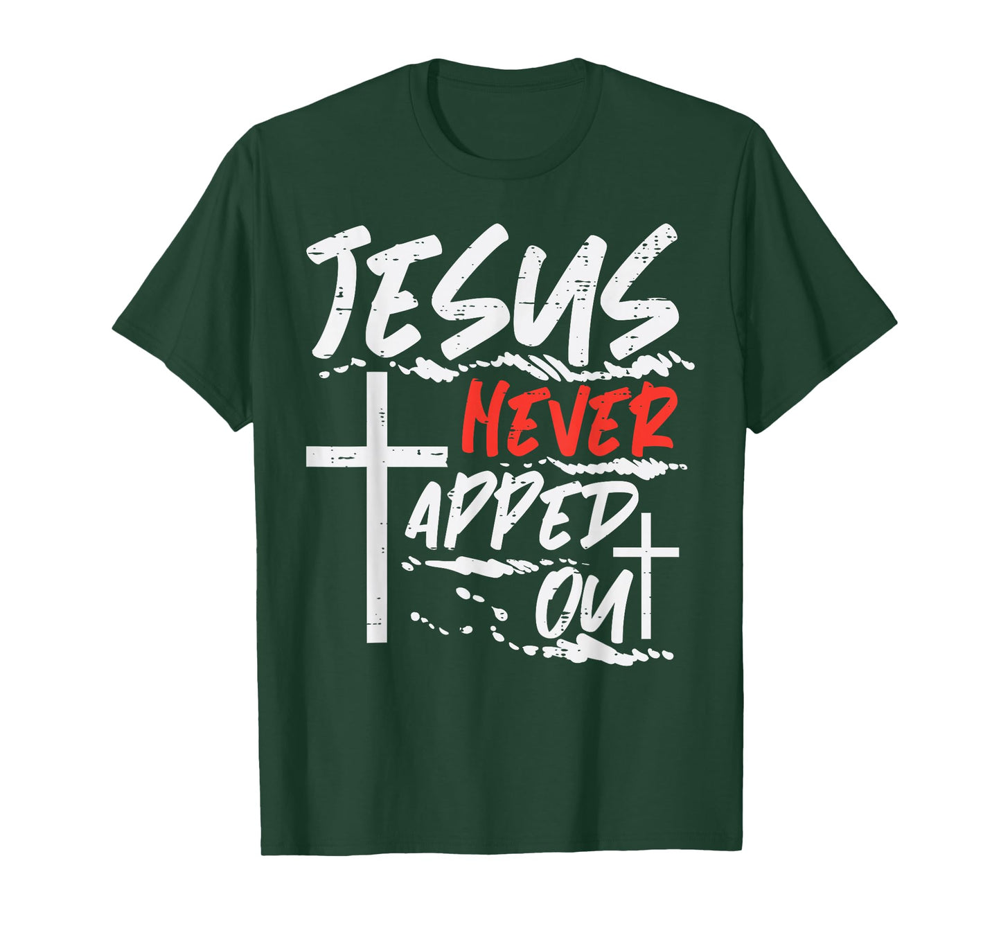 Wrestling Jesus Never Tapped Out Christian Wrestle Men Women T-Shirt