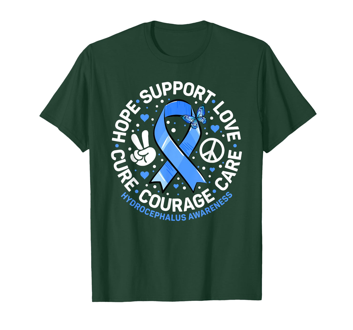 Hydrocephalus Support Blue Ribbon Hydrocephalus Awareness T-Shirt