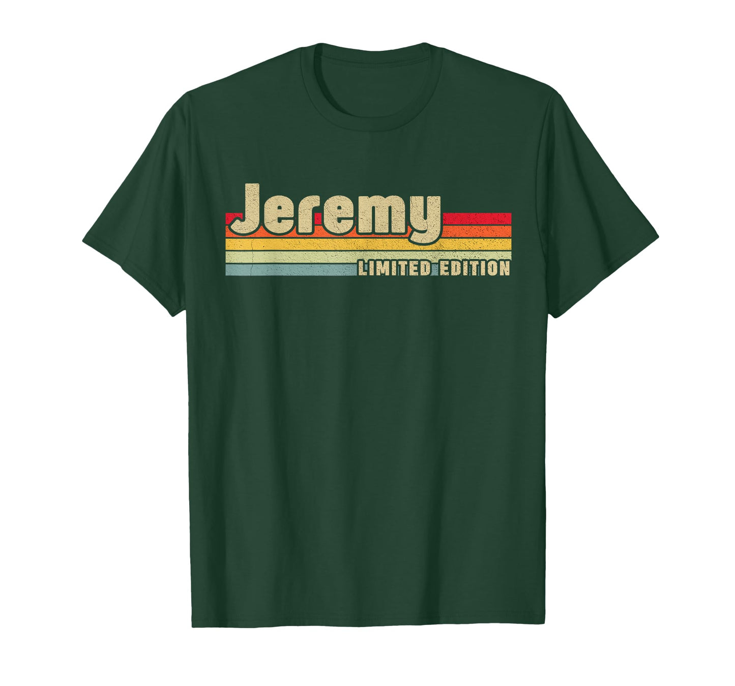 First Names Apparel Jeremy Unisex-Adults and Kids Black Small Crew Neck Short Sleeve T-Shirt Personalized Gift T-Shirts Christmas Birthday