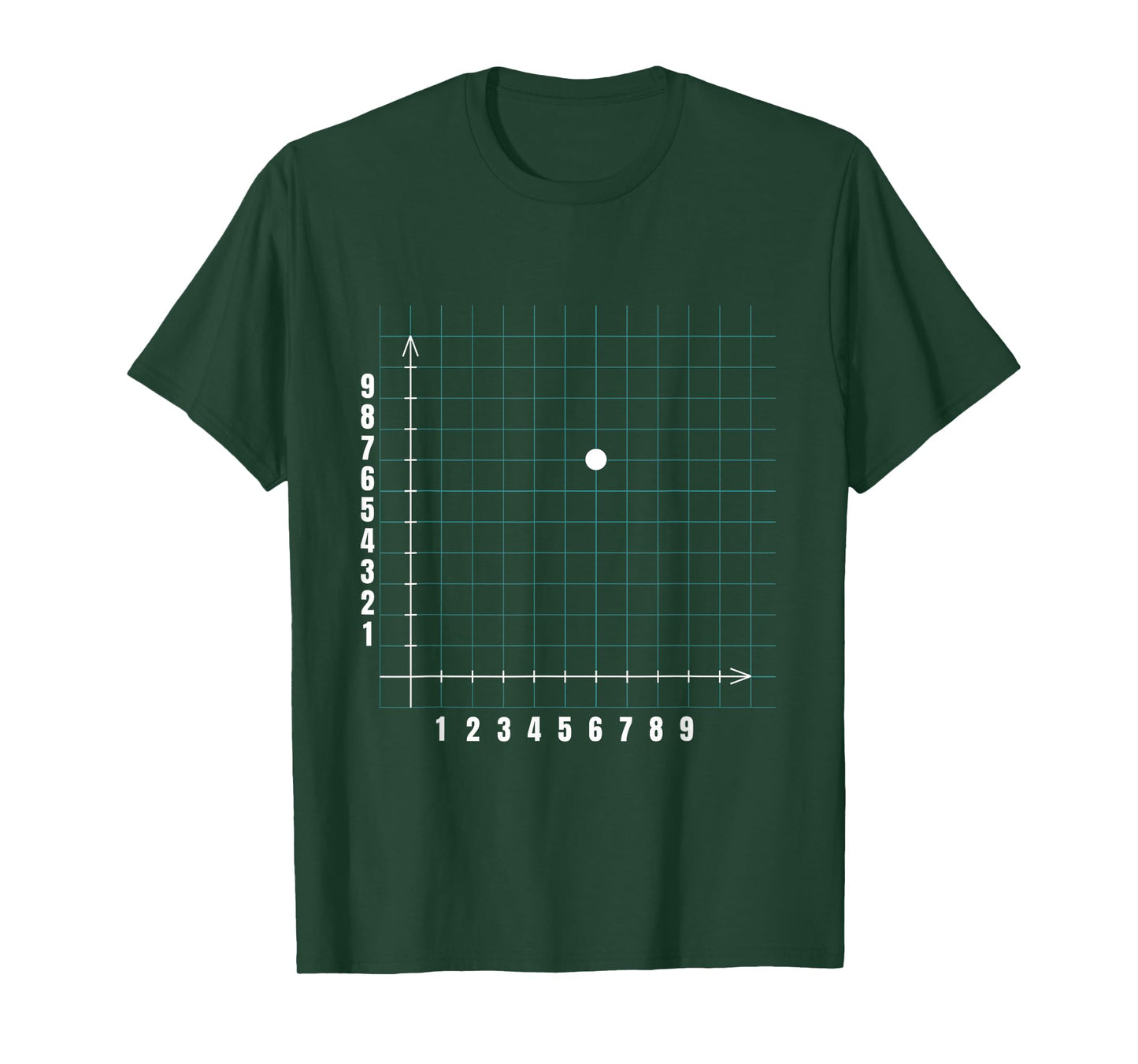 Coordinate (6,7) Funny Math Teacher 67 Cartesian Grid Point T-Shirt