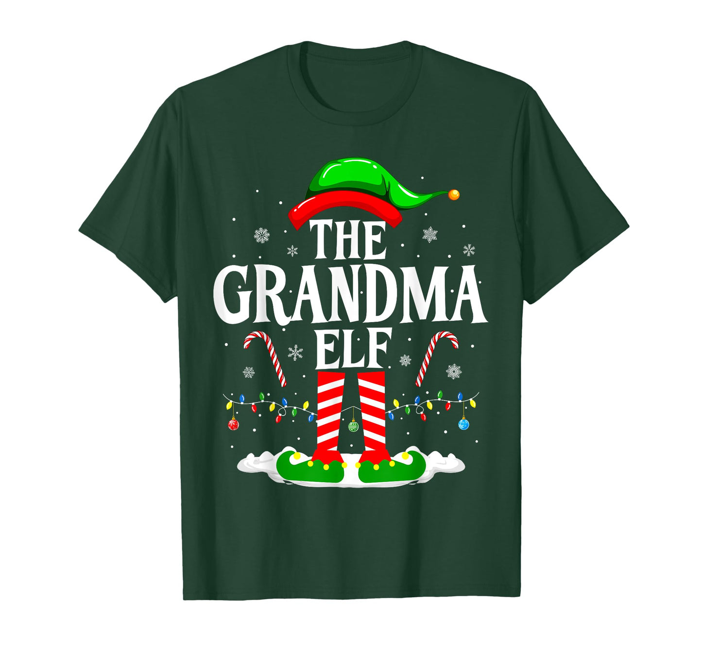 The Grandma Elf Funny Xmas Elf Matching Family Christmas T-Shirt