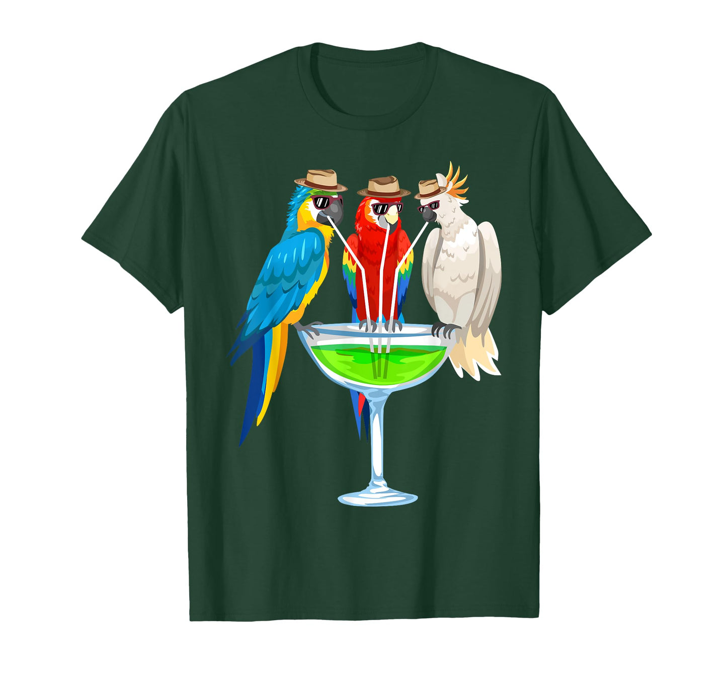 Cool Parrot Art for Men Women Girls Parrot Bird Lovers T-Shirt