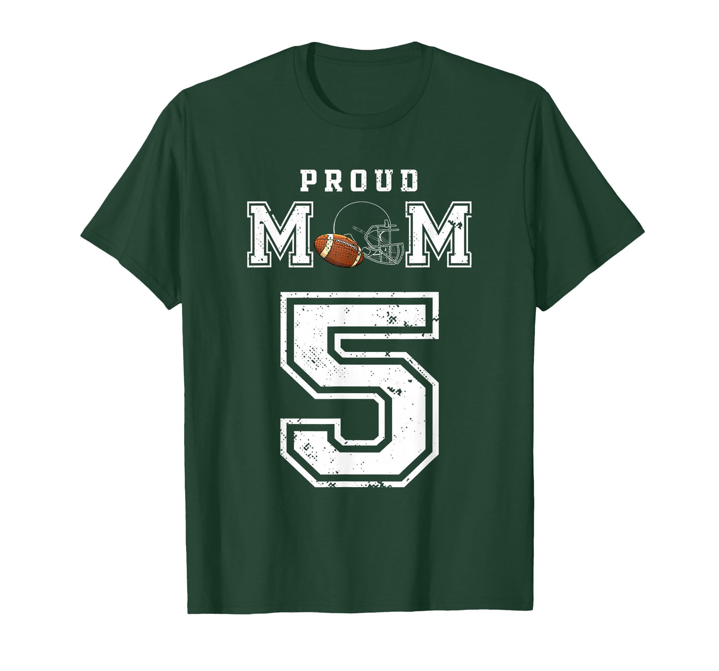Custom Proud Football Mom Number 5 Personalized For Women T-Shirt