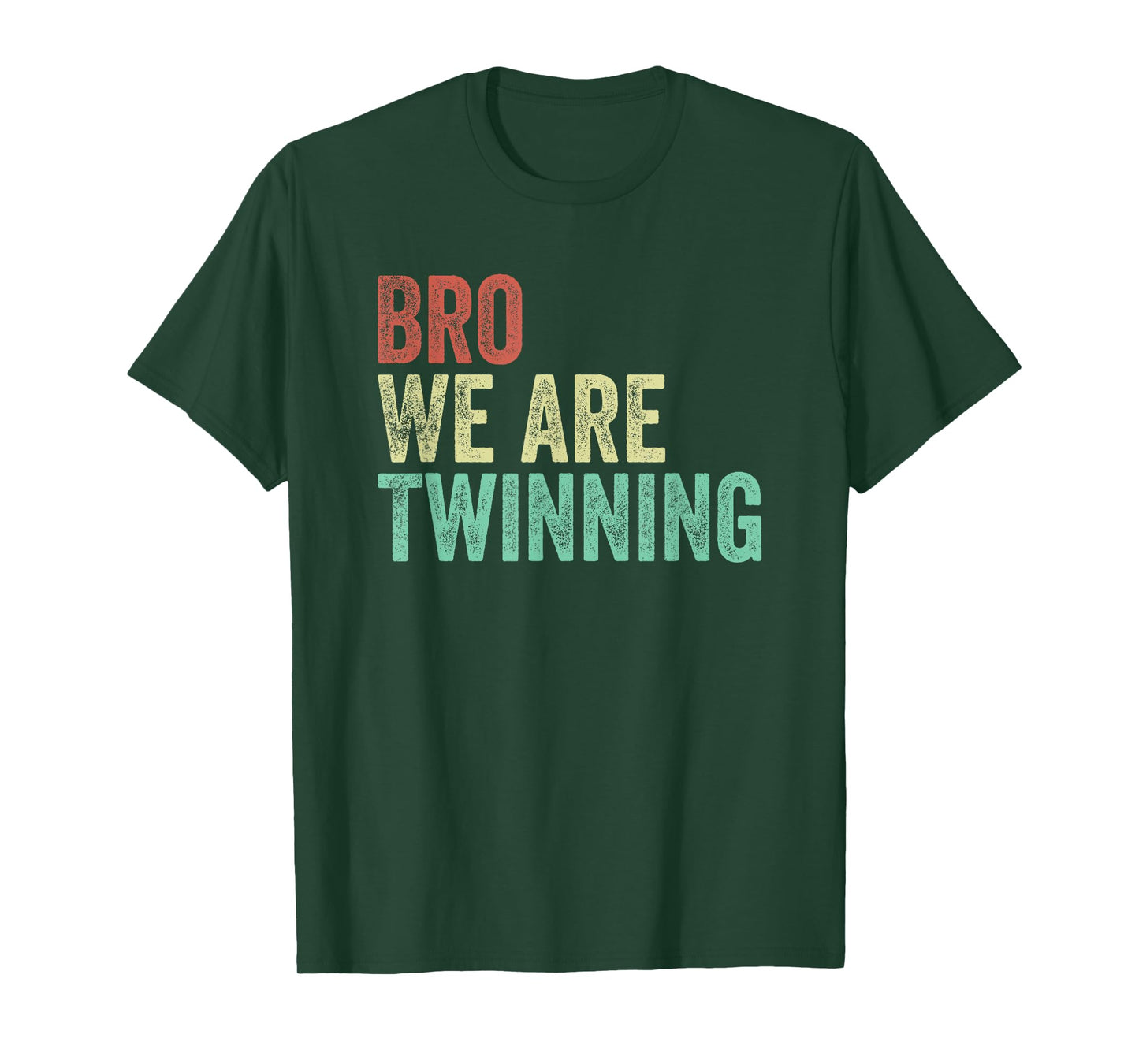 Bro We Are Twinning Boys Twin Day Spirit Week Funny Kids 70s T-Shirt