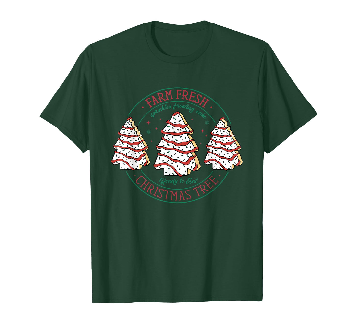 Farm Fresh Christmas Tree Frosting Frosted Cake Debbie T-Shirt
