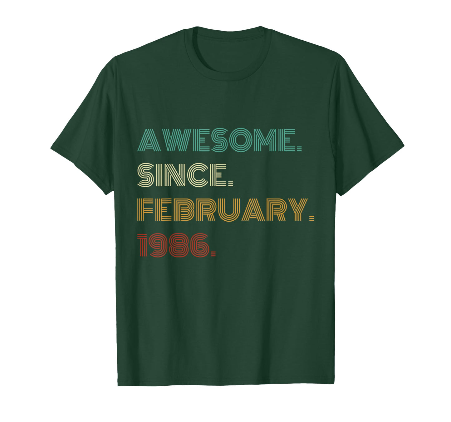 40 Years Old Awesome Since February 1986 40th Birthday T-Shirt