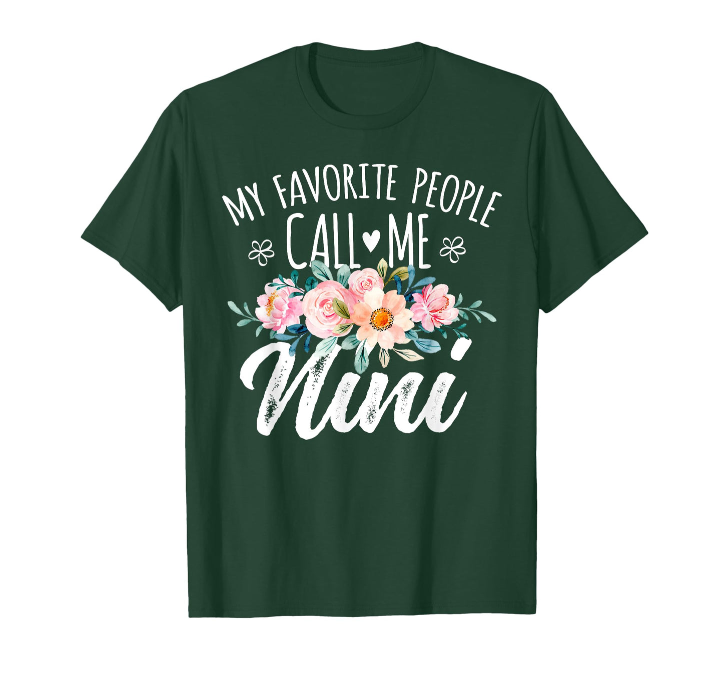 Best Nini Gifts For Mother's Day My Favorite People Call Me Nini Floral Birthday Nini T-Shirt