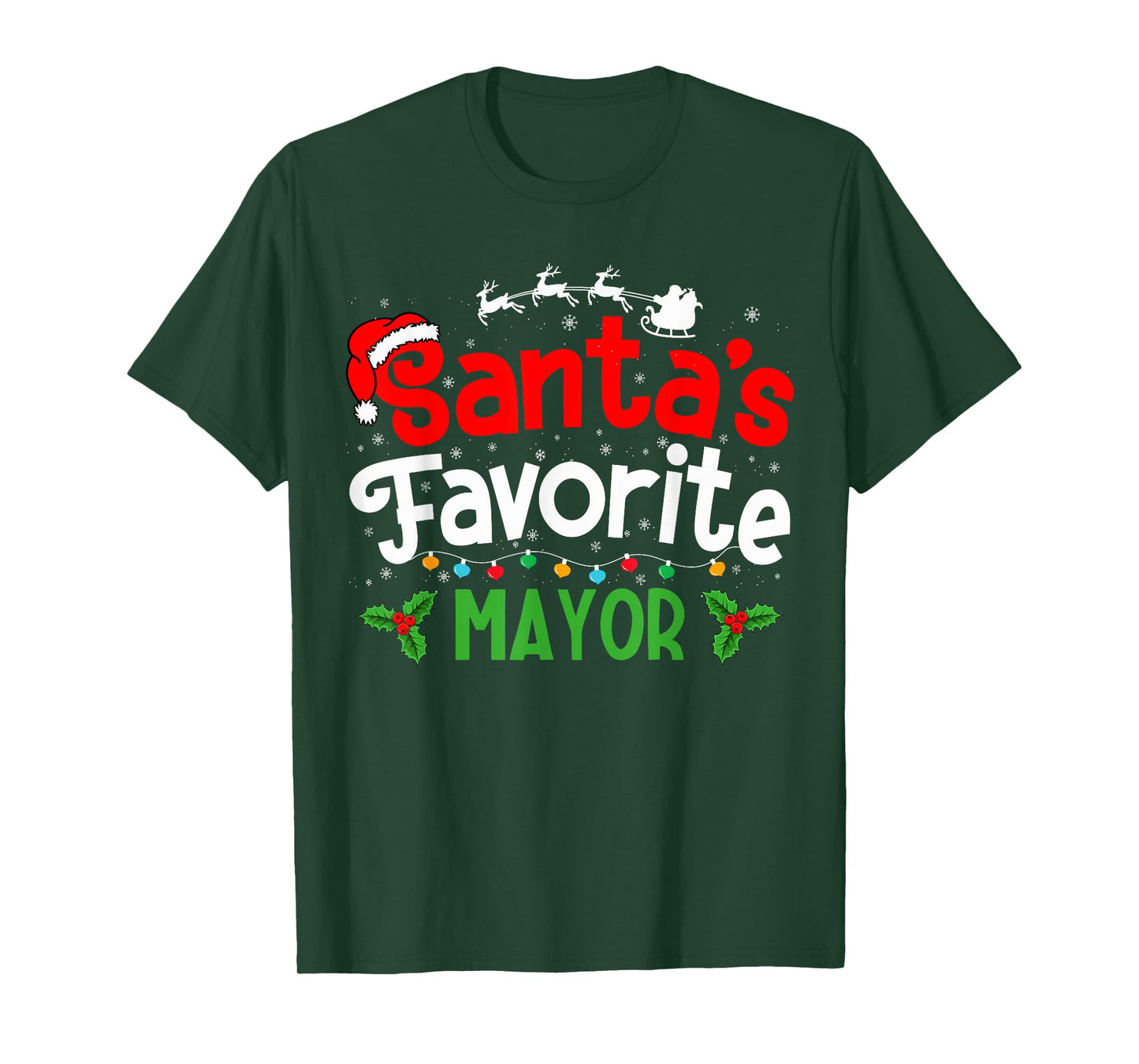 Santa's Favorite Mayor Christmas Party T-Shirt