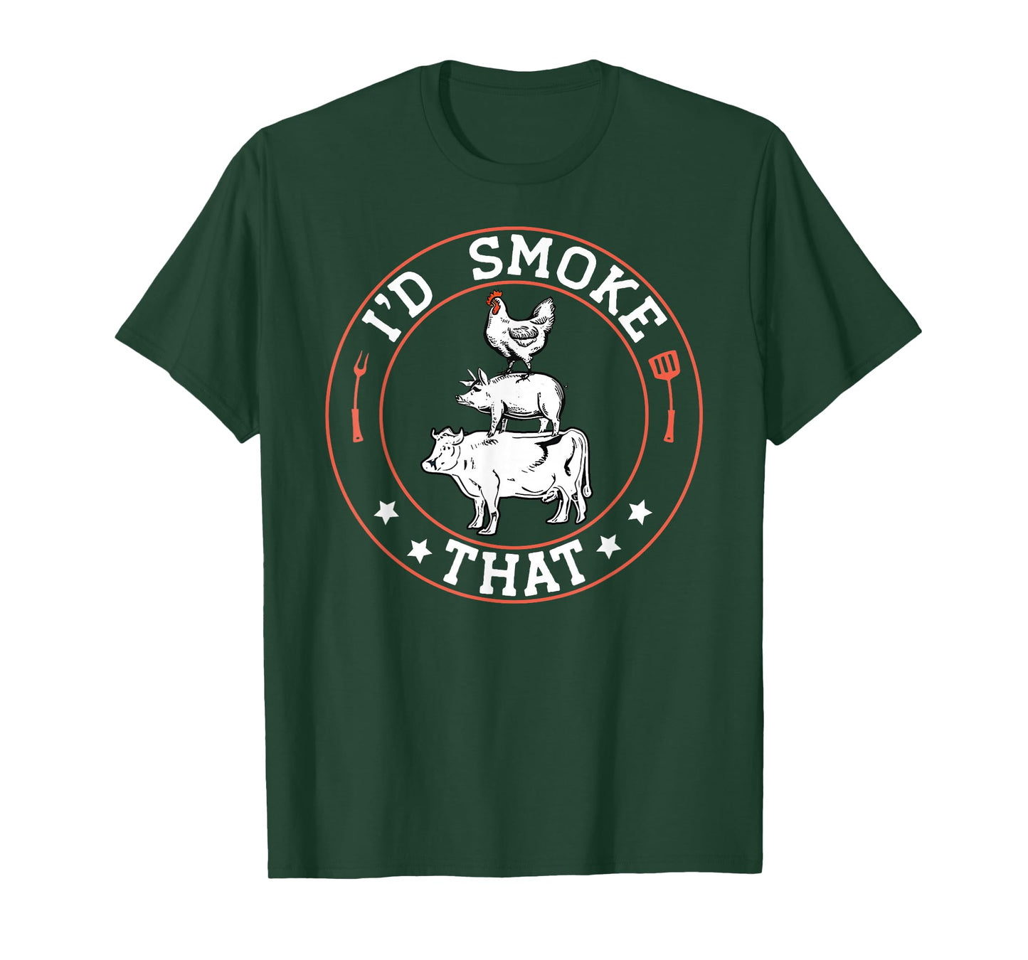 Chef Butcher BBQ Smoker I'd Smoke That Barbecue Pitmaster T-Shirt