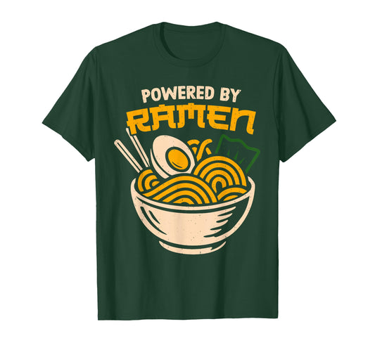 Vintage Powered by Ramen Anime Japanese Noodles Japan Foodie T-Shirt