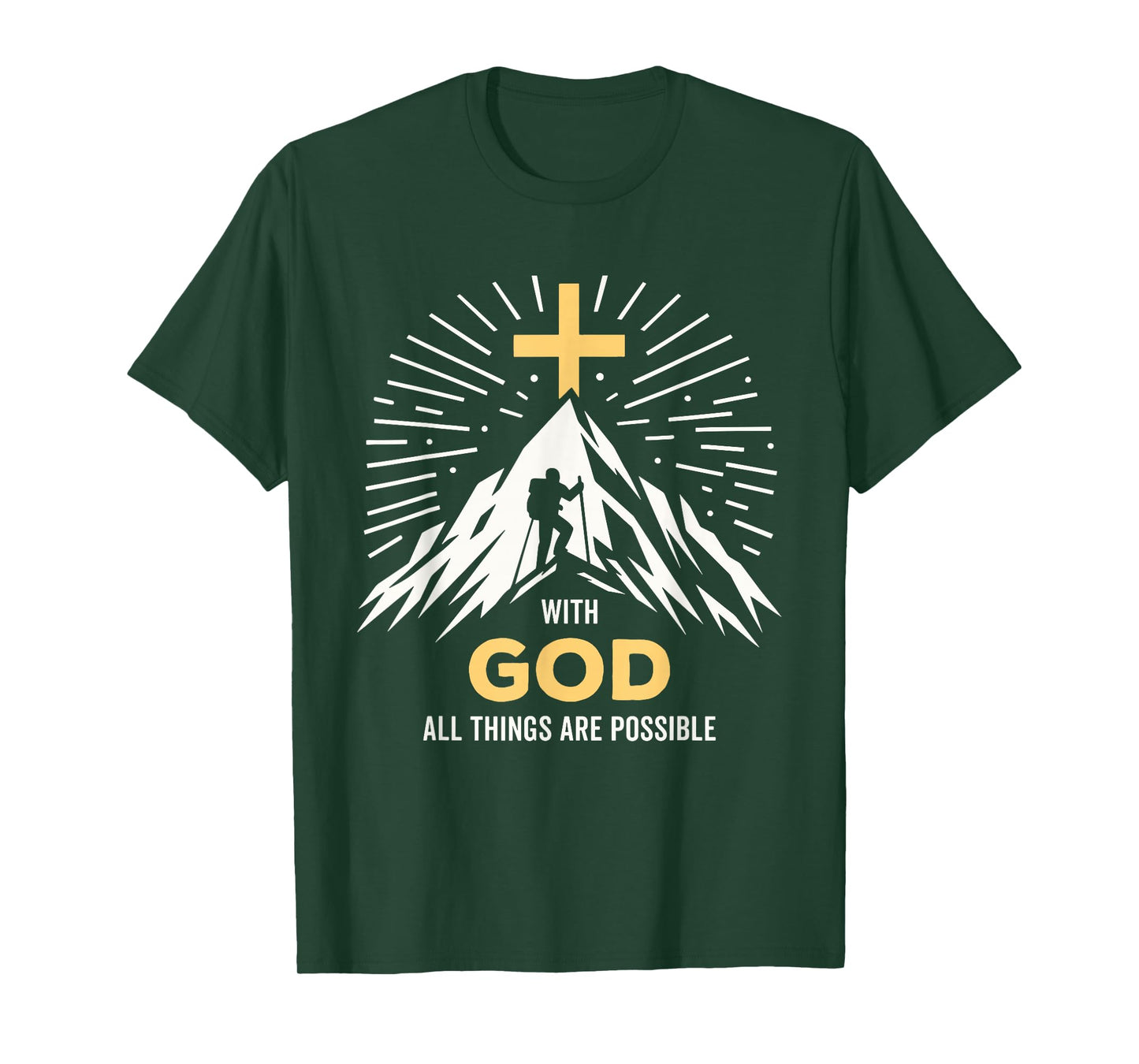 with God All Things are Possible Religious Inspirational T-Shirt