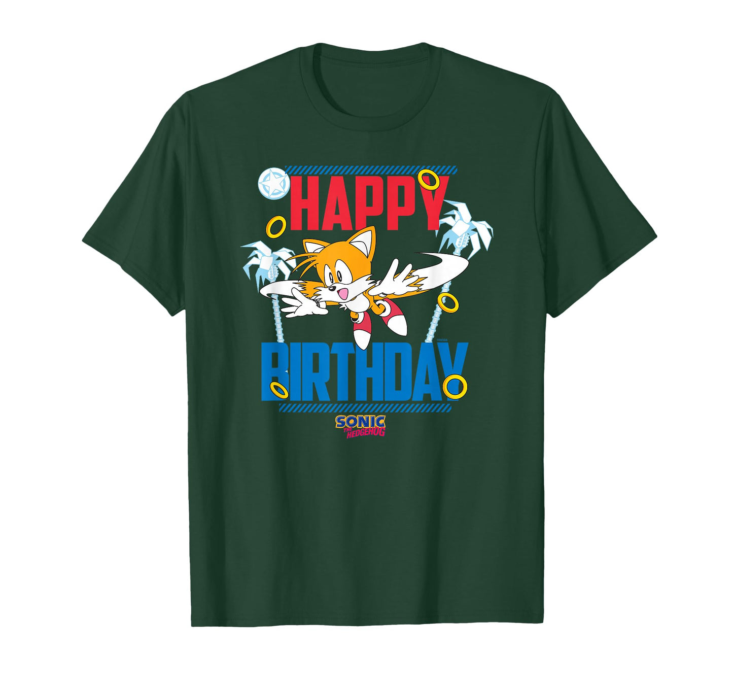 Sonic The Hedgehog Birthday Happy Birthday Tails Big Poster T-Shirt