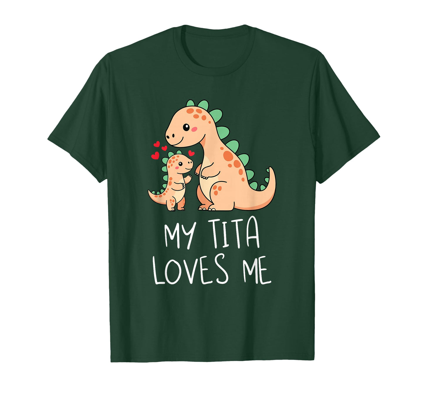 Baby Dino and Grandma My Tita Loves Me Funny Dinosaur T-Shirt