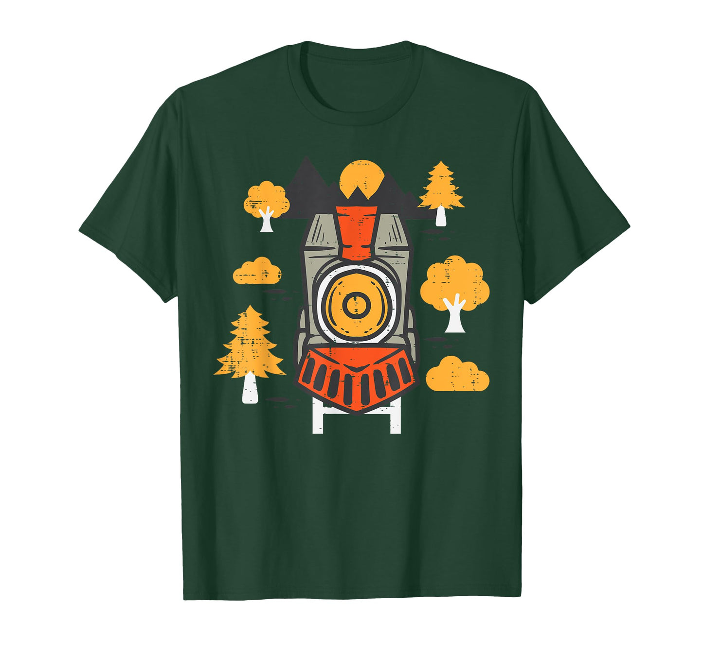 Steam Train Front Cute Locomotive Boys Kids Toddler Men T-Shirt