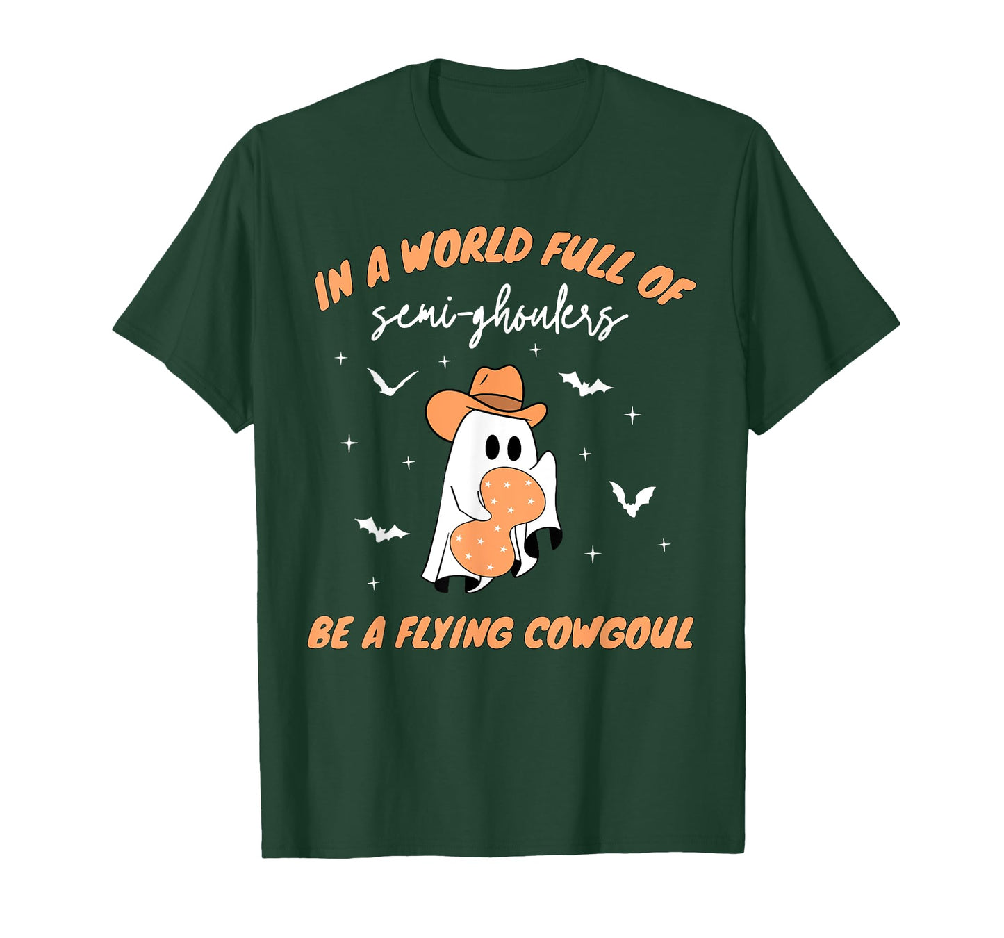Labor and Delivery Nurse Halloween Ghost Flying Cowgirl Fall T-Shirt