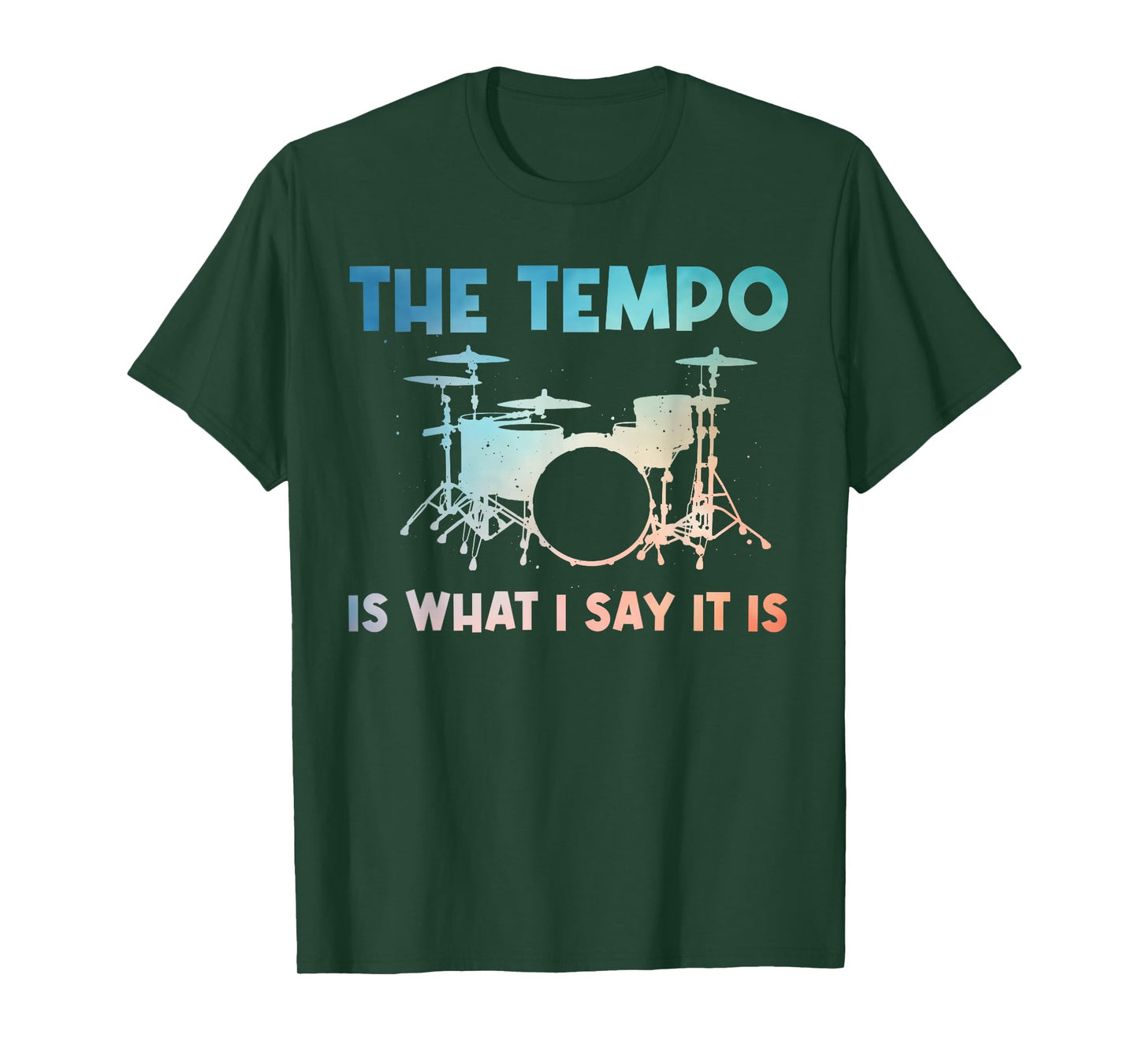 Funny Drumming Art for Men Women Drumline Drum Set Drummer T-Shirt