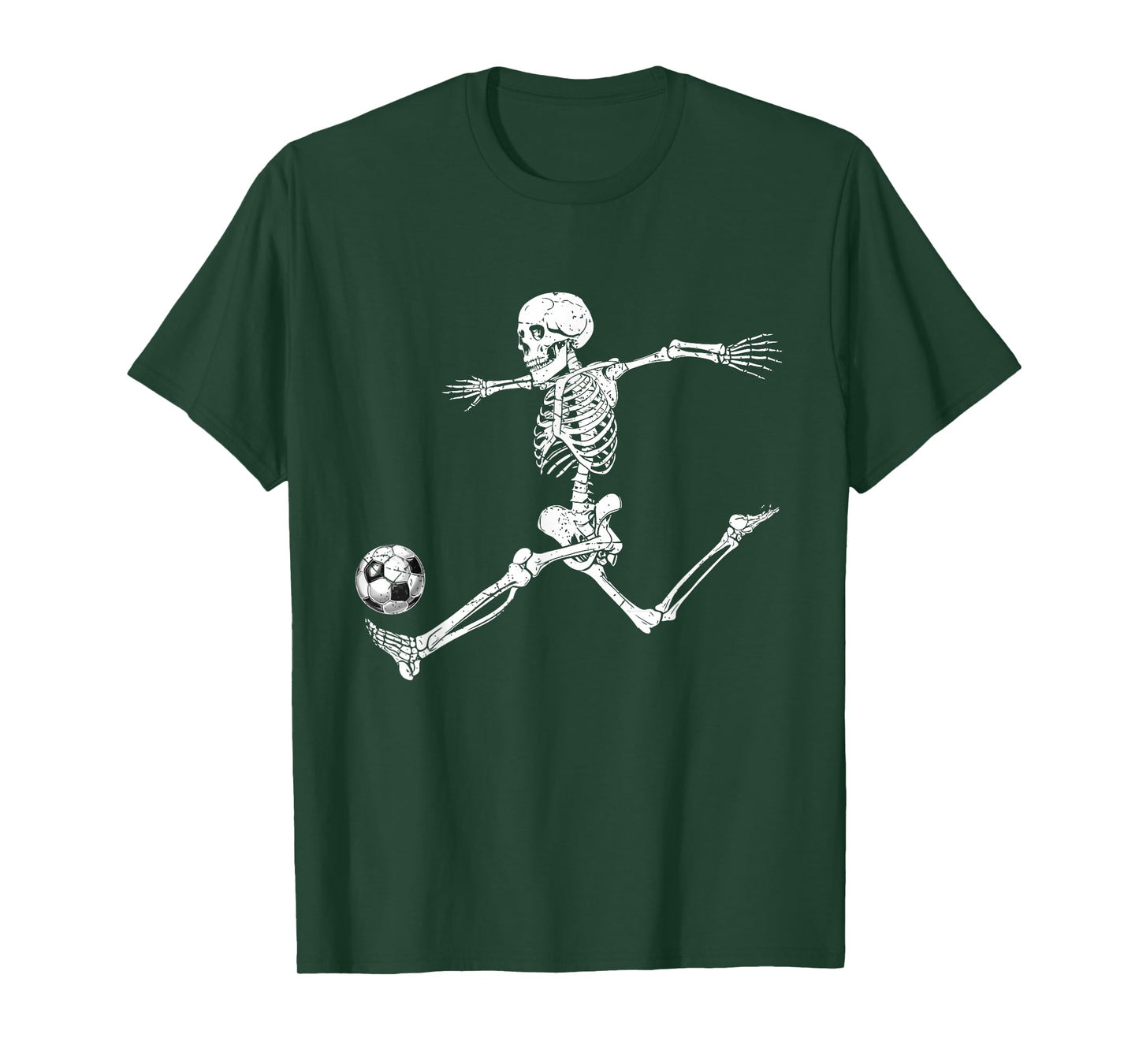 Soccer Skeleton Halloween Player Catcher Mens Boys Kids T-Shirt