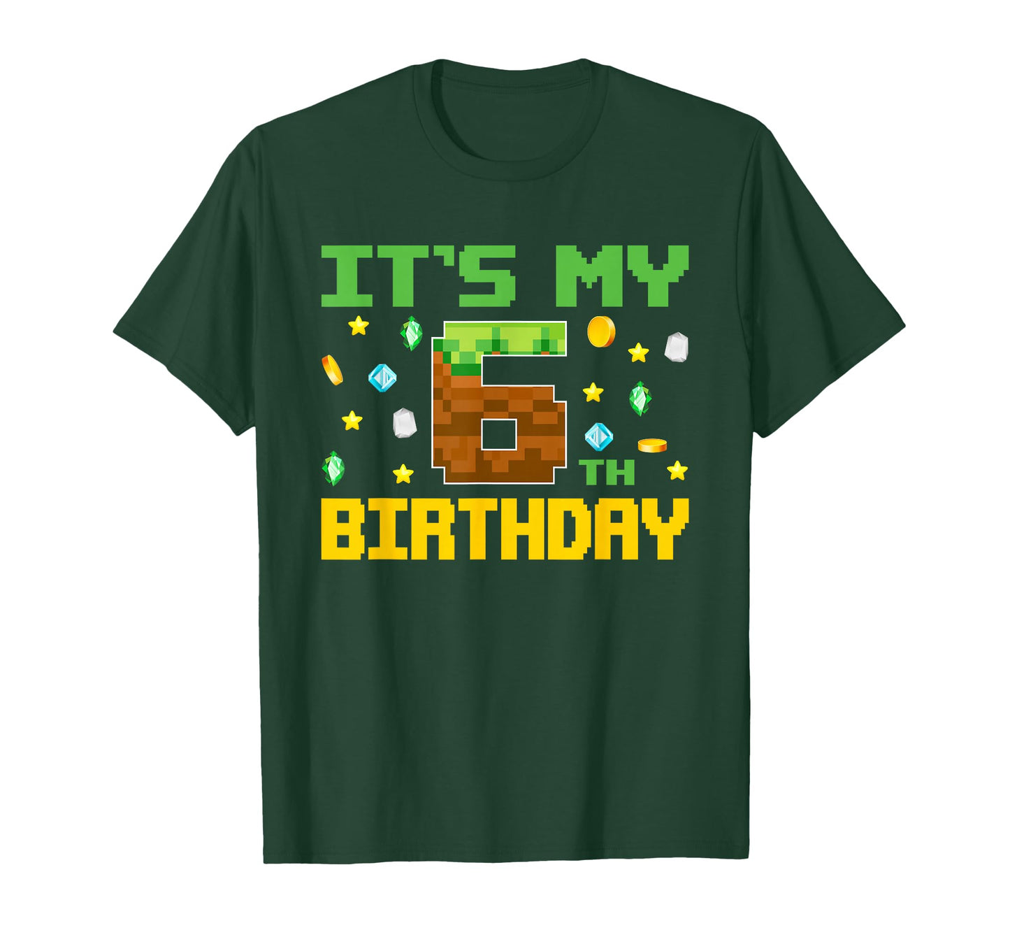 Birthday Boy It's My 6th Birthday Video Game Pixel Number T-Shirt